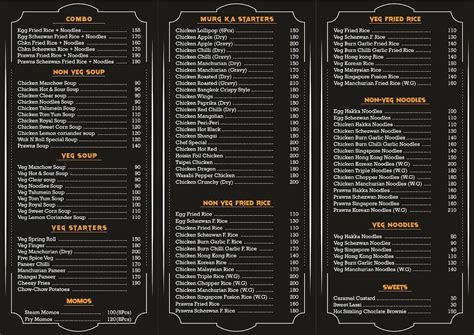 Menu at Wok n roll, Mumbai