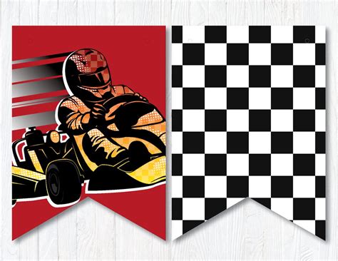 Buy Go-kart 'indoor Race' Theme *printable Happy Birthday Banner* Go ...
