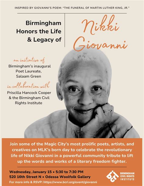 Birmingham Honors the Life & Legacy of Nikki Giovanni – BCRI