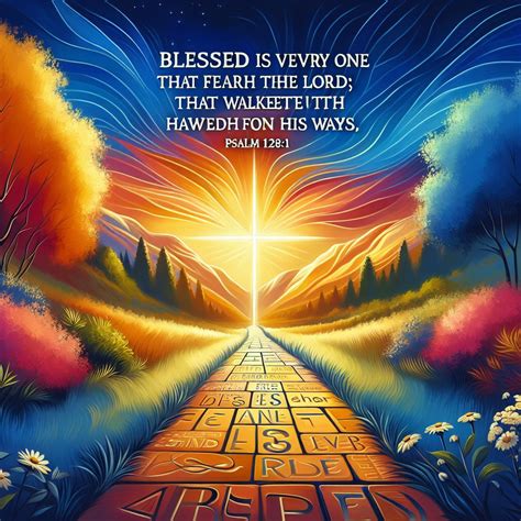 Psalms 128:1 Devotional: The Blessings of God-Fearing Living | Bible Art