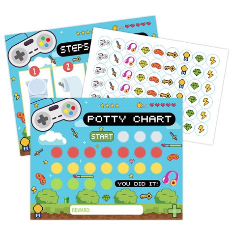 Amazon.com: Video Game Potty Training Chart, Games Potty Training ...