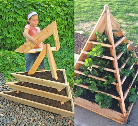 Pyramid Strawberry Planter How To Build A DIY Gutter Planter (Pyramid)