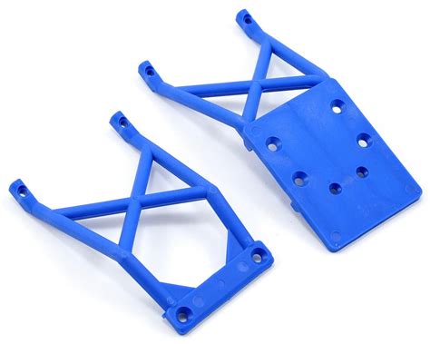 Traxxas 3623X Front & Rear Skid Plate (Blue) (Son-uva Digger) : Amazon ...