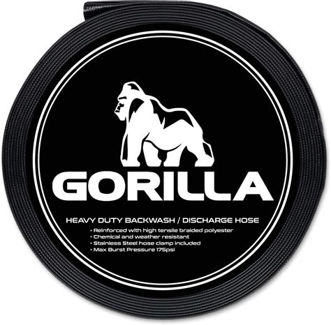 Amazon.com : GORILLA Swimming Pool Backwash Hose with Clamp - Extra ...