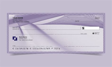Blank check, bank cheque design, vector format | Premium Vector