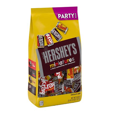 HERSHEY'S Miniatures Assorted Chocolate Candy Bars, Individually ...