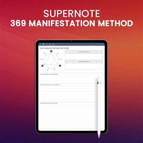 Supernote 369 Manifestation Method Planner Template – CreativeRino