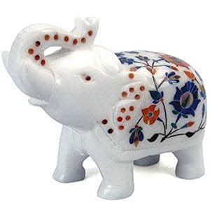 Buy White Marble Elephant 3inch Online at Low Prices in India - Amazon.in