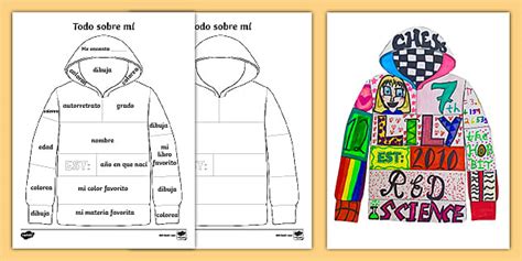 Hoja de actividad: Sudadera todo sobre mí / Twinkl USA