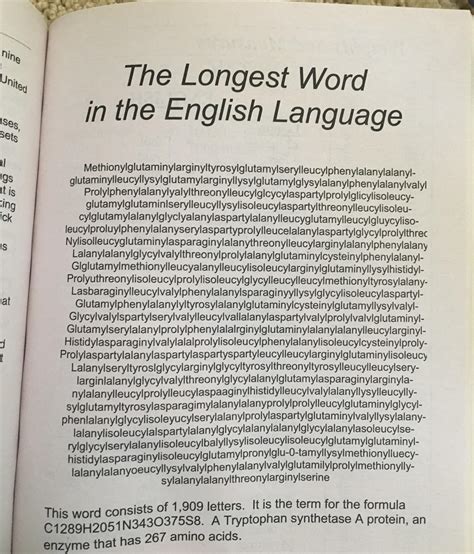 How Long Is The Longest Word In The English Dictionary at Edith Drum blog