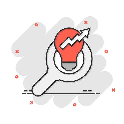 Insight-Symbol im Comic-Stil Bulb-Vektor-Cartoon-Illustration auf ...