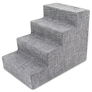 Best Pet Supplies 4-Step CertiPUR-US Certified Foam Pet Stairs/Steps ...