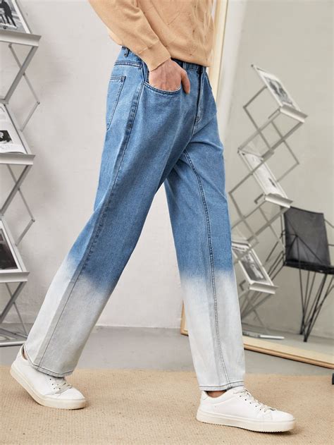 SHEIN Men Ombre Straight Leg Jeans