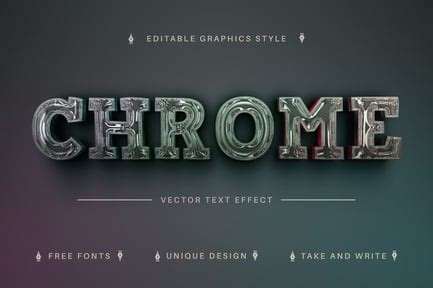 Image result for Chrome Design Text Effect