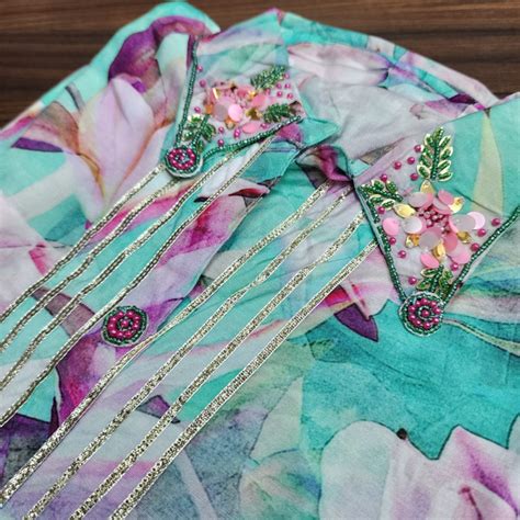 Set 45 - 23rd Sep -Colourful spring muslin cordset - classy highlighted ...