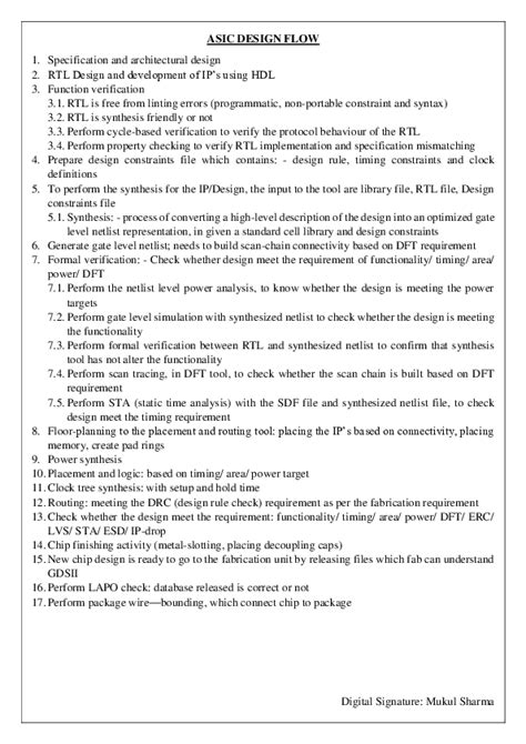 Image result for Explain ASIC Design Flow with Suitable Diagram