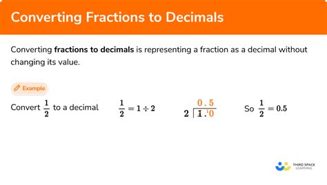 Fractions to Decimals - GCSE Maths - Steps, Examples & Worksheet ...