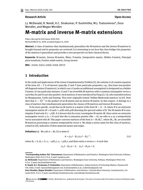 Image result for M-Matrix