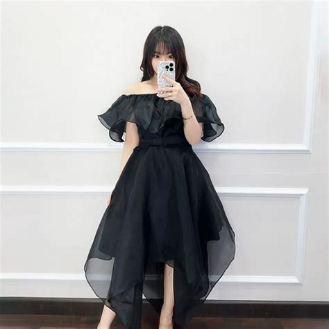 Jual Alviera Puffy Dress M L XL Pesta Kondangan Sabrina Dress Natal ...