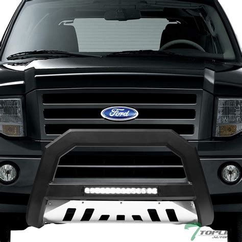 Buy Matte Black AVT Aluminum LED Light Bull Bar Front Bumper Grill ...