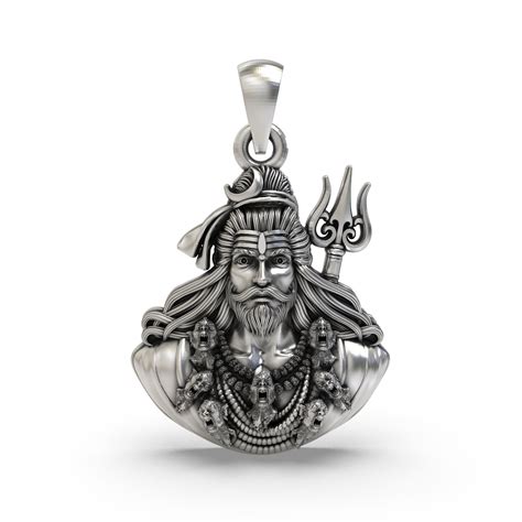925 Silver Shiva Face Pendant | Mahadev Bholenath Pendant for Men & Wo ...