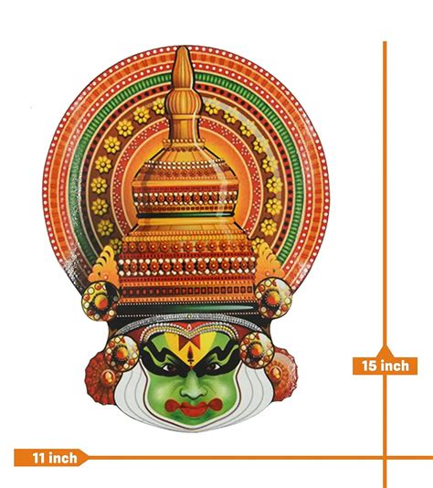 Wooden Kathakali Mask Fiberboard Pallet (Sticker with Wood ...