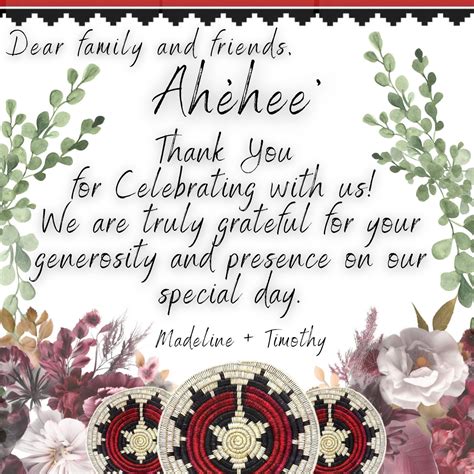 Navajo Wedding Thank You - Etsy