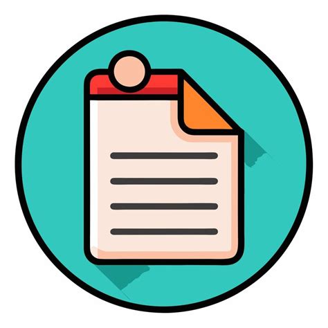 Minimalist document clip art icon for files and digital records ...