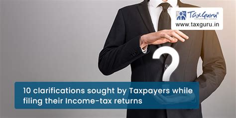 10 clarifications sought by Taxpayers while filing their Income-tax returns
