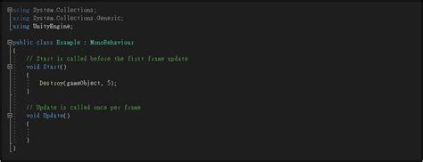 Unity Destroy Script 的图像结果