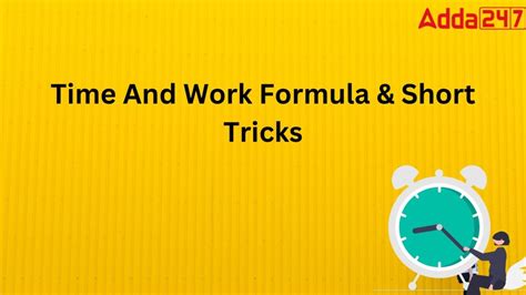 Image result for Time and Work Formula with Example