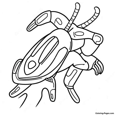 Blue Beetle Coloring Page | Coloring-Pages.com