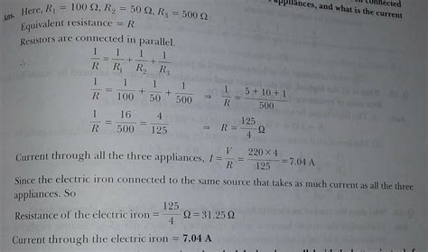 an electric lamp of 100 ohm a toaster of resistance 50 ohm water filter ...