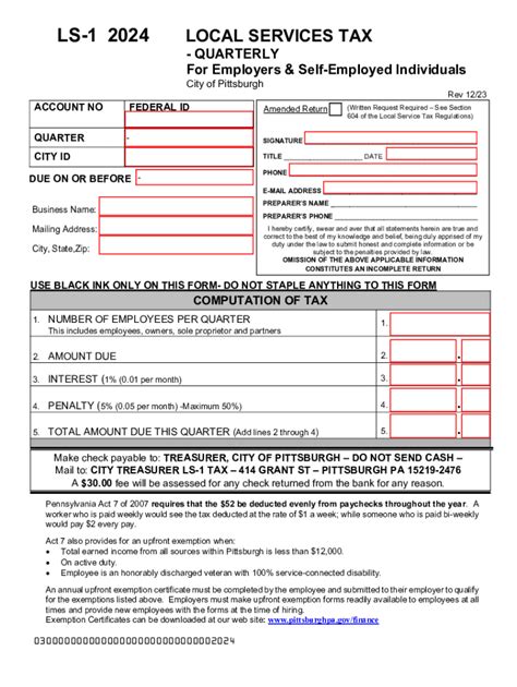 Local Services Tax (LST-1) FAQ: Fill out & sign online | DocHub