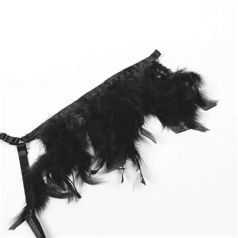 Black Feather Lace Sexy Bra Set