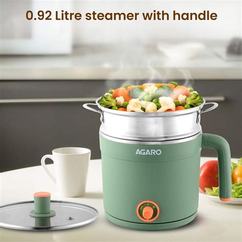 Regency Multi Cook Kettle With Steamer, 1.2L (Sea Green) | AGARO – Agaro