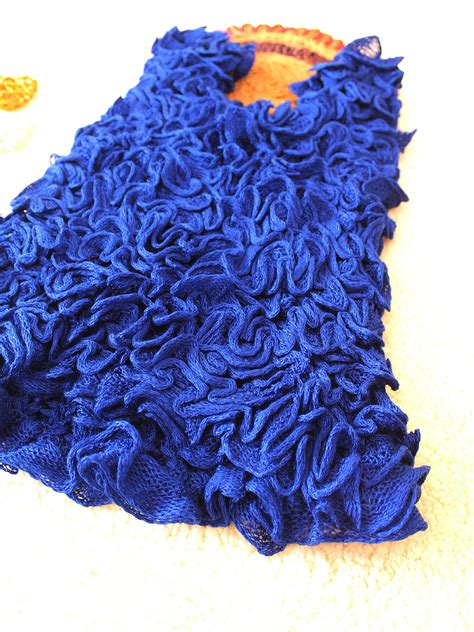 Woonie Ruffled Winterwear Cinderella Dress - Blue