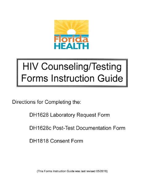 2016-2026 FL HIV Counseling/Testing Forms Instruction Guide - Fill Out ...