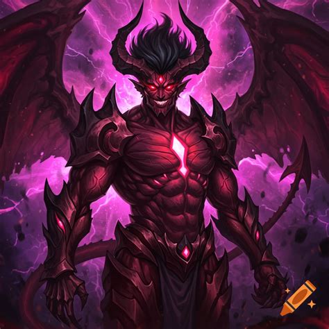 Male anime devil god on Craiyon