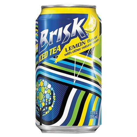 Buy Brisk Lemon Iced Tea, bold lemon flavor, 12 fl oz, 12 Pack Cans ...