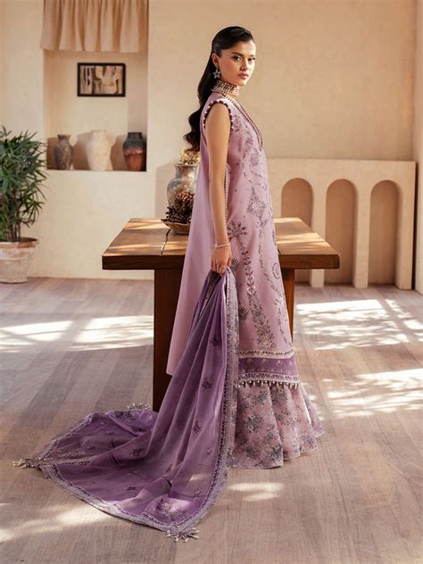 Bin Ilyas Mehroze Luxe Summer Lawn Suit - Pink Pakistani Dress ...