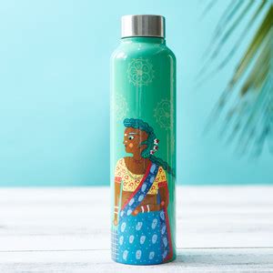 chumbak Flower Lady Steel Bottle 900 ml Bottle - Buy chumbak Flower ...