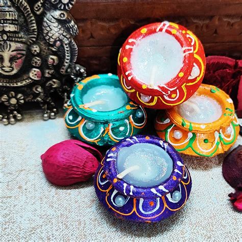 Buy Arvanaindia Diya for Diwali Decoration |Hand Painted Decorative ...