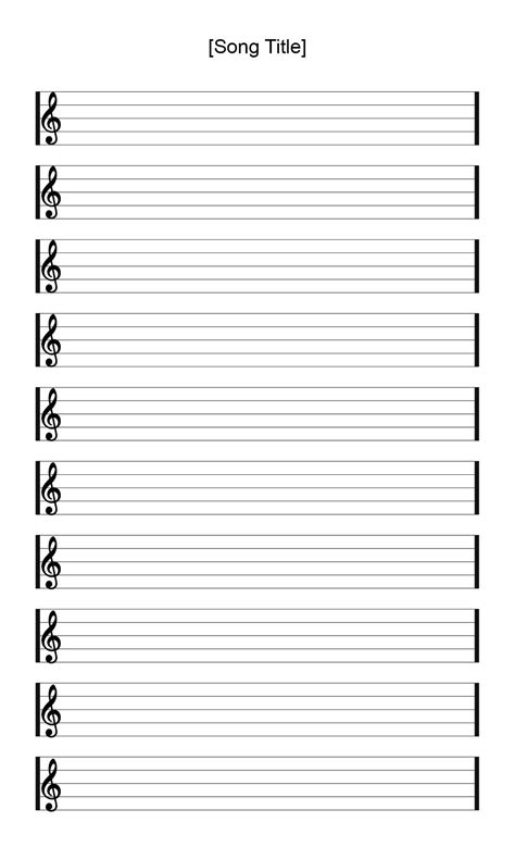 Staff Paper Blank Sheet Music - 10 Free PDF Printables | Printablee ...