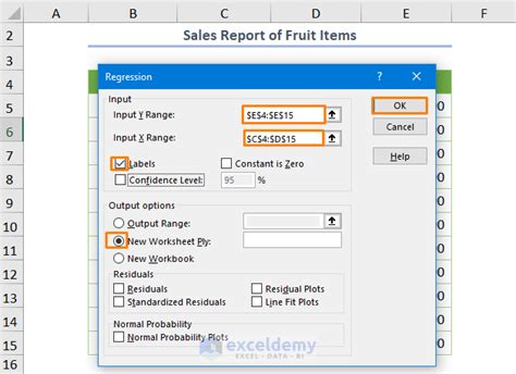 Image result for Multiple Regression in Excel