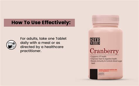 Buy SheNeed Crave For Cranberry Supplement 400mg With Magnesium For UTI ...
