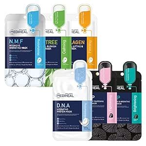 Buy MEDIHEAL Sheet Mask Heroes, NMF, Tea Tree, Collagen, WHP, DNA, HDP ...