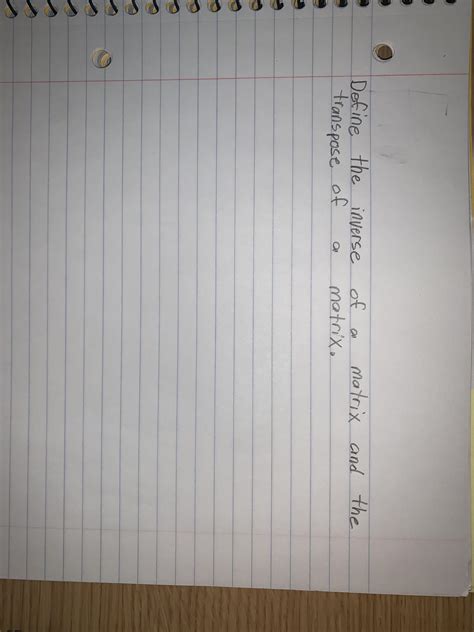 Image result for Transpose Inverse Matrix