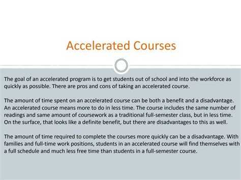 Image result for Accelerated Course