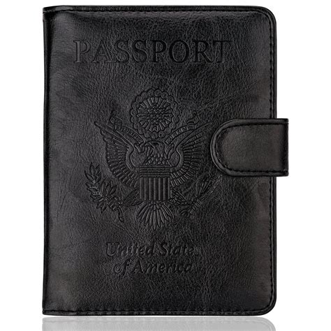 WALNEW Passport Holder Cover Case RFID Passport Travel Wallet,Black ...